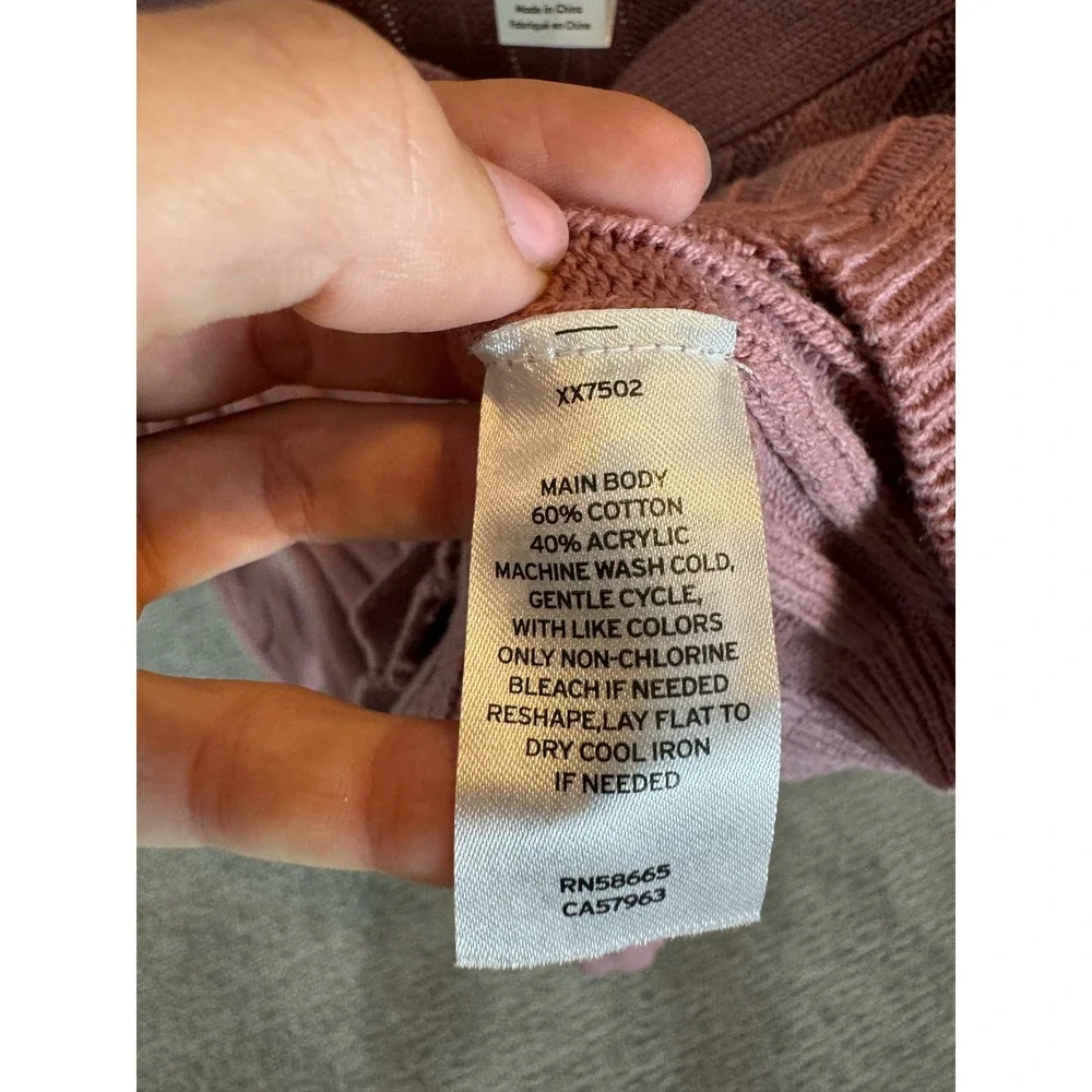 NWT Abound Cropped Button Cardigan Sweater Pink Womens Size Small